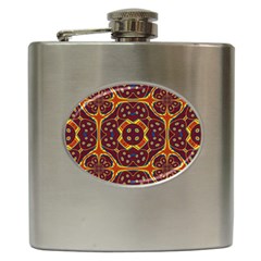 Geometric Pattern Hip Flask (6 Oz) by linceazul