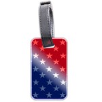 America Patriotic Red White Blue Luggage Tags (Two Sides) Front