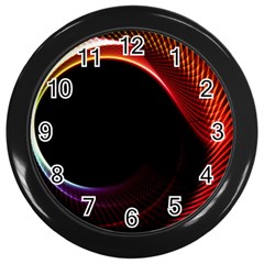 Grid Bent Vibration Ease Bend Wall Clocks (black) by BangZart