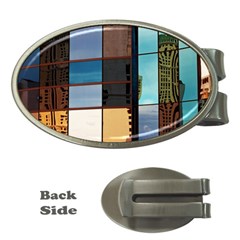 Glass Facade Colorful Architecture Money Clips (oval)  by BangZart