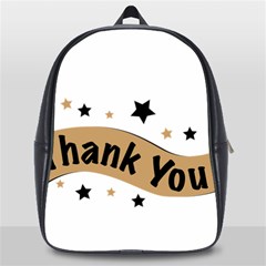 Thank You Lettering Thank You Ornament Banner School Bag (large) by BangZart