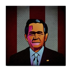 George W Bush Pop Art President Usa Tile Coasters by BangZart