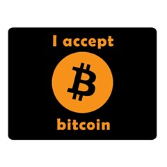 I Accept Bitcoin Fleece Blanket (small) by Valentinaart