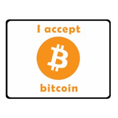 I Accept Bitcoin Fleece Blanket (small) by Valentinaart