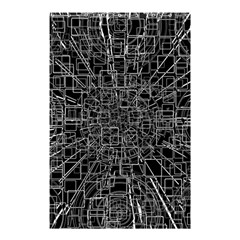 Black Abstract Structure Pattern Shower Curtain 48  X 72  (small)  by BangZart