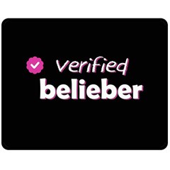 Verified Belieber Double Sided Fleece Blanket (medium)  by Valentinaart