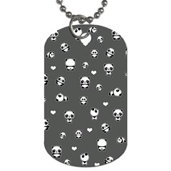 Panda Pattern Dog Tag (two Sides) by Valentinaart