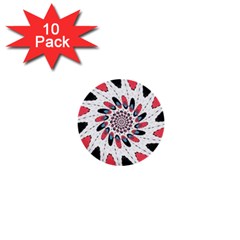 High Contrast Twirl 1  Mini Buttons (10 Pack)  by linceazul