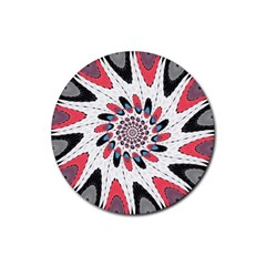 High Contrast Twirl Rubber Coaster (round)  by linceazul