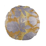 gold silver Standard 15  Premium Round Cushions Front