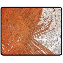 Abstract Lines Background Mess Double Sided Fleece Blanket (medium)  by Celenk