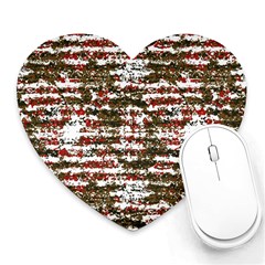 Grunge Textured Abstract Pattern Heart Mousepads by dflcprints