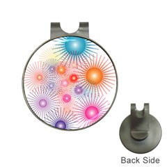 Stars Fireworks Colors Hat Clips With Golf Markers by Celenk