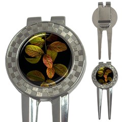 Autumn Leaves Foliage 3-in-1 Golf Divots by Celenk