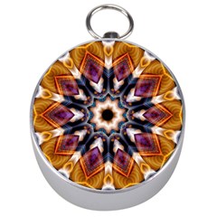 Kaleidoscope Pattern Kaleydograf Silver Compasses by Celenk