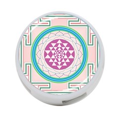 Mandala Design Arts Indian 4-port Usb Hub (two Sides)  by Celenk