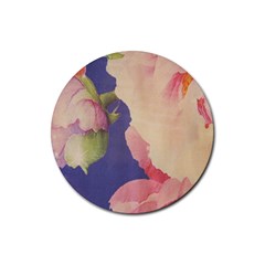 Fabric Textile Abstract Pattern Rubber Coaster (round)  by Celenk