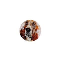 Dog Basset Pet Art Abstract 1  Mini Buttons by Celenk