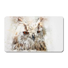 Bird Owl Animal Art Abstract Magnet (rectangular) by Celenk