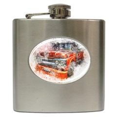 Car Old Car Art Abstract Hip Flask (6 Oz) by Celenk