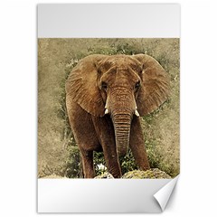 Elephant Animal Art Abstract Canvas 12  X 18   by Celenk