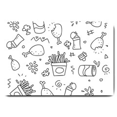 Set Chalk Out Scribble Collection Large Doormat  by Celenk