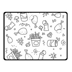 Set Chalk Out Scribble Collection Double Sided Fleece Blanket (small)  by Celenk