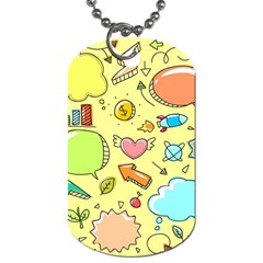 Cute Sketch Child Graphic Funny Dog Tag (one Side) by Celenk