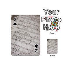 Sheet Music Paper Notes Antique Playing Cards 54 (mini)  by Celenk