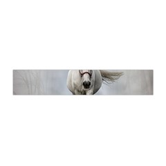 Horse Mammal White Horse Animal Flano Scarf (mini) by Celenk