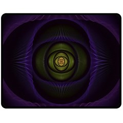 Fractal Blue Eye Fantasy 3d Fleece Blanket (medium)  by Celenk