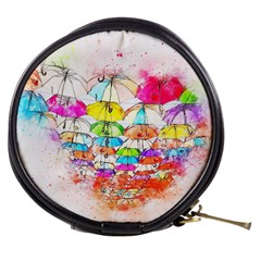 Umbrella Art Abstract Watercolor Mini Makeup Bags by Celenk