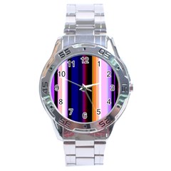 Abstract Background Pattern Textile 3 Stainless Steel Analogue Watch by Celenk