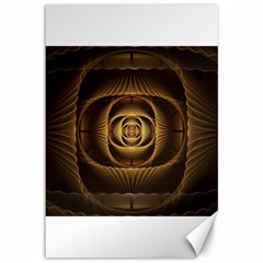 Fractal Copper Amber Abstract Canvas 12  X 18   by Celenk