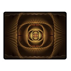 Fractal Copper Amber Abstract Fleece Blanket (small) by Celenk