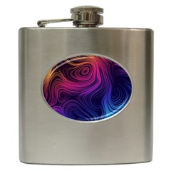 Abstract Pattern Art Wallpaper Hip Flask (6 Oz) by Celenk