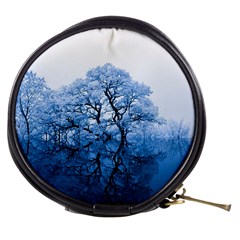 Nature Inspiration Trees Blue Mini Makeup Bags by Celenk