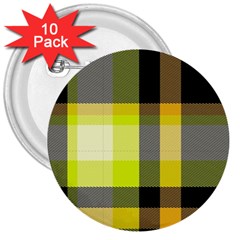 Tartan Abstract Background Pattern Textile 5 3  Buttons (10 Pack)  by Celenk