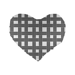 Seamless Stripe Pattern Lines Standard 16  Premium Flano Heart Shape Cushions by Celenk