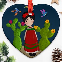 Frida Kahlo Doll Ornament (heart) by Valentinaart