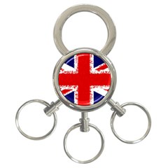 Union Jack London Flag Uk 3-ring Key Chains by Celenk