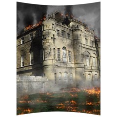 Castle Ruin Attack Destruction Back Support Cushion by Celenk