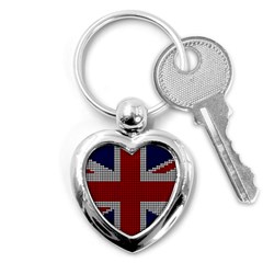 Union Jack Flag British Flag Key Chains (heart)  by Celenk