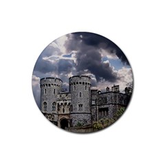 Castle Building Architecture Rubber Coaster (round)  by Celenk