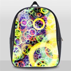 Background Texture Rings School Bag (xl) by Celenk