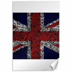 Union Jack Flag Uk Patriotic Canvas 24  X 36  by Celenk