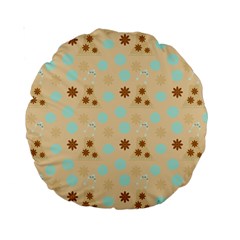 Beige Dress Standard 15  Premium Round Cushions by snowwhitegirl