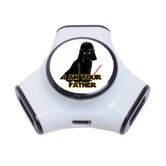 Darth Vader Cat 3-port Usb Hub by Valentinaart