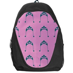 Pink Flower Teal Hat Backpack Bag by snowwhitegirl