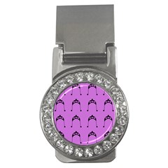 Violet Flower Hat Money Clips (cz)  by snowwhitegirl